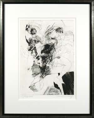 Herman van der Hoff - Droge naald, Zonder titel - Ingelijst verkocht voor € 50!