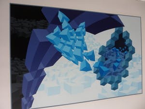 Hans Klaui - Mooi geometrische zeefdruk van Hans Klaui, 1992-6 kopen? Bied vanaf 40!