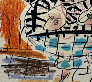 Kees Salentijn - mooie zeefdruk op geschept papier van een mens kopen? Bied vanaf 50!