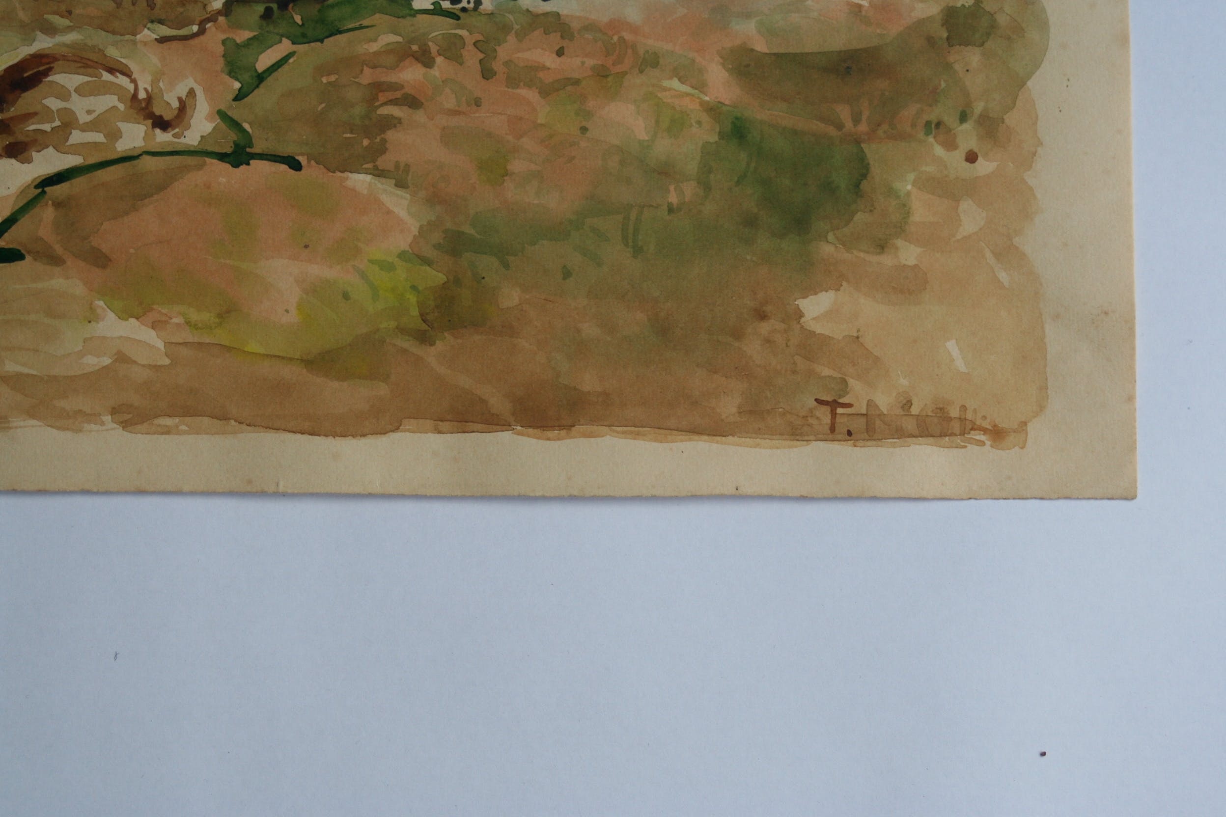 Tijmen Moll - aquarel en potlood - gesigneerd kopen? Bied vanaf 1!
