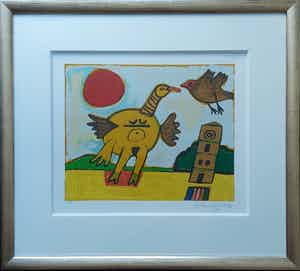 Corneille - Zeefdruk: " Carnaval des Oiseaux " verkocht voor € 210!