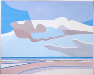 Paul Overhaus - Acryl op doek, Blauwe lucht met wolken - Ingelijst kopen? Bied vanaf 100!