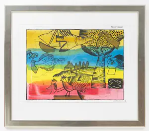 Corneille - Kleurenzeefdruk Overijssel Handgesign. kopen? Bied vanaf 275!