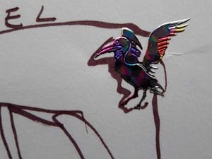 Herman Brood - tekening: orakel, ingelijst kopen? Bied vanaf 170!