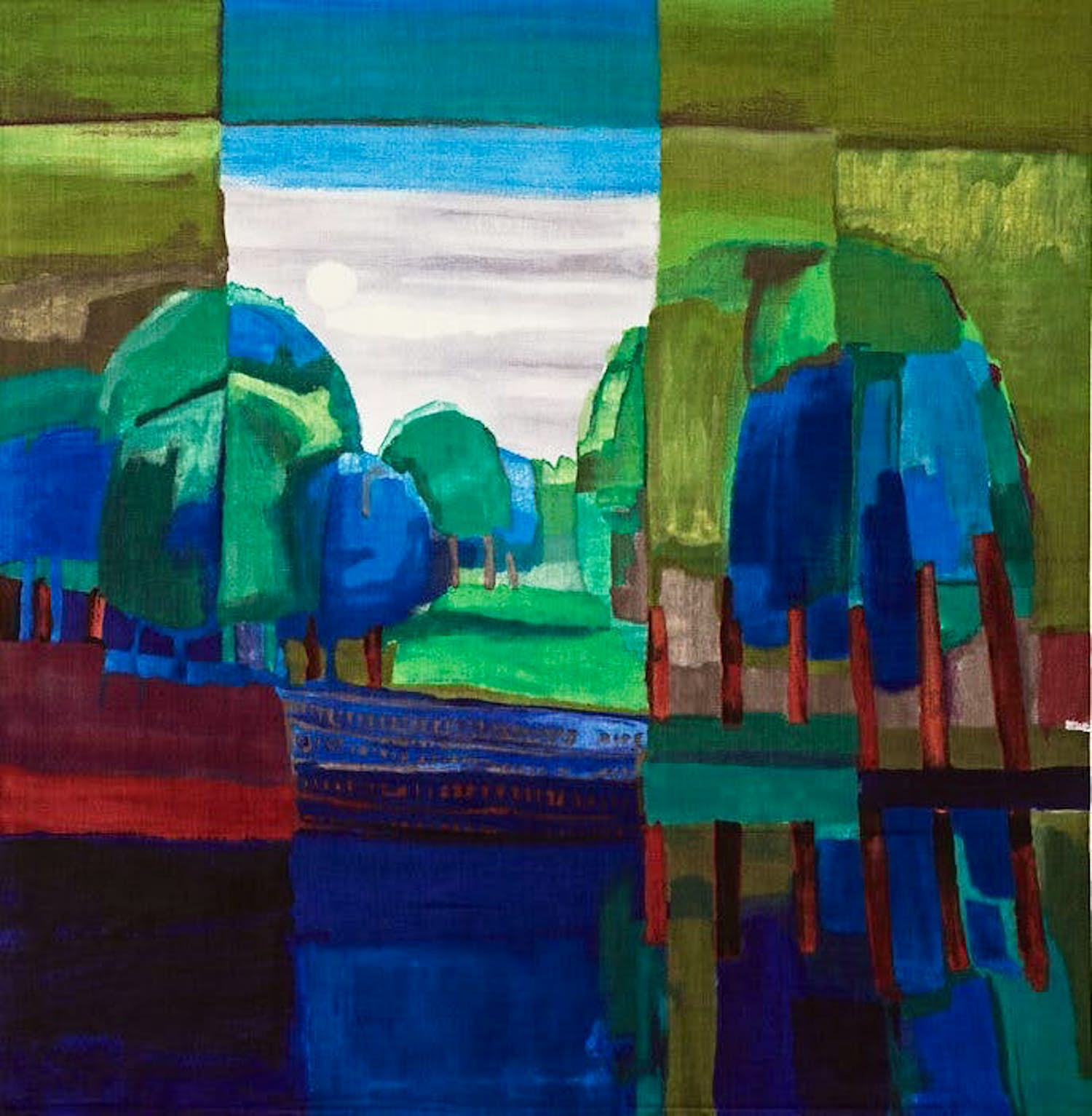 Ton Schulten - Zeefdruk op ZIJDE- AT THE LAKE verkocht voor € 55!