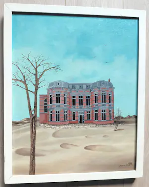 Jenny van Herwijnen - Zandgebak, olieverf op doek (netjes ingelijst) kopen? Bied vanaf 150!