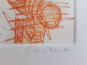 Constant - De stoel - kleurenets - gesigneerd en ingelijst kopen? Bied vanaf 350!