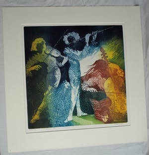 Michael Jepkes - Ets en aquatint , “Rococo Trio” – oplage 35 kopen? Bied vanaf 35!