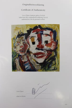 Martin van Wordragen - Olieverf op doek, Clown met pop - Ingelijst kopen? Bied vanaf 250!