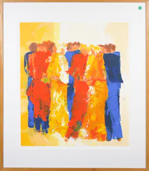 Wil Willemsen - Zeefdruk, Gossips - Ingelijst kopen? Bied vanaf 50!