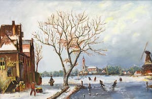 Niet of onleesbaar gesigneerd - C4162 - Wintergezicht kopen? Bied vanaf 10!