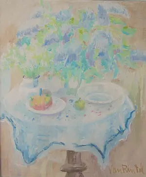 Buy Theo Van Rintel - Stilleven met bloemen en fruit? Bid from 400!