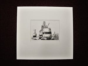 Herman Berserik - Karakteristiek Grafiek - droge naald Ets / proefdruk - "Boeien" passe partout kopen? Bied vanaf 39!