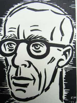 Frans Masereel - ZELFPORTRET /// HOUTSNEDE VAN FRANS MASEREEL verkocht voor € 50!