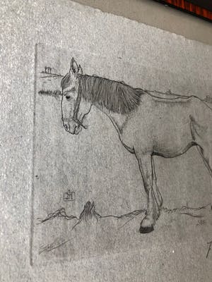 Jan Mankes - ets Paard - 1917 kopen? Bied vanaf 450!