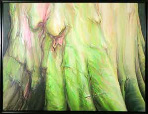 Wim de Bruin - Acryl op doek, Boomvoet (Groot) verkocht voor € 1!