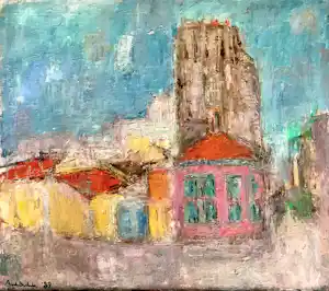 Agnes van den Brandeler - olieverf Parijs 1988 verkauft für € 400!