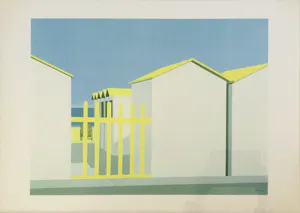 Vittorio Stoppa - strand Knokke | offsetlitho - ingelijst kopen? Bied vanaf 19!