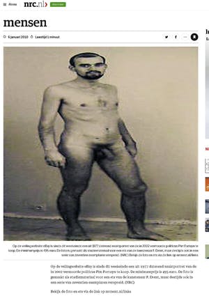 Frits Drent - Studiefoto voor opdracht van Pim Fortuyn kopen? Bied vanaf 25!