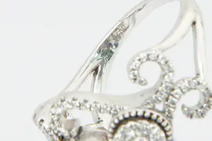 34 - Prachtige BWGG witgouden dames ring met diamant en ovalen smaragd. kopen? Bied vanaf 330!