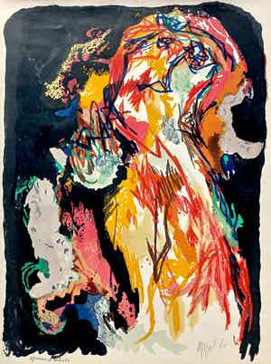 Karel Appel - La Femme, litho verkocht voor € 1000!