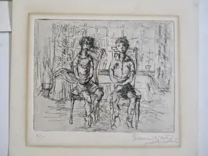 Niet of onleesbaar gesigneerd - 7 etsen div. kunstenaars kopen? Bied vanaf 1!