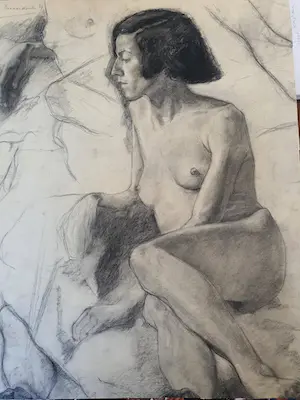 Theo Beerendonk - Naaktstudie 1927 kopen? Bied vanaf 100!