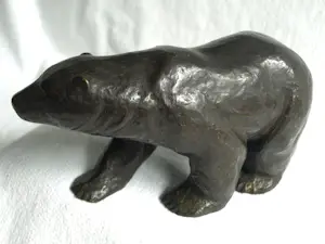 Nelli Verdonk - Bronzen beeld , Lopende beer – met certificaat – 1987 – oplage van 5 kopen? Bied vanaf 400!