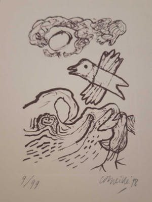 Corneille - litho, oplage 99 stuks, gesigneerd, gedateerd en ingelijst kopen? Bied vanaf 100!