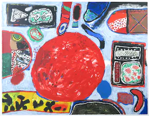 Corneille - Zeefdruk, Zonder titel (naar schilderij 1964) - Ingelijst kopen? Bied vanaf 400!