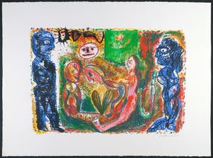 Rik van Iersel - Litho, Nachtelijke ontmoeting kopen? Bied vanaf 1!