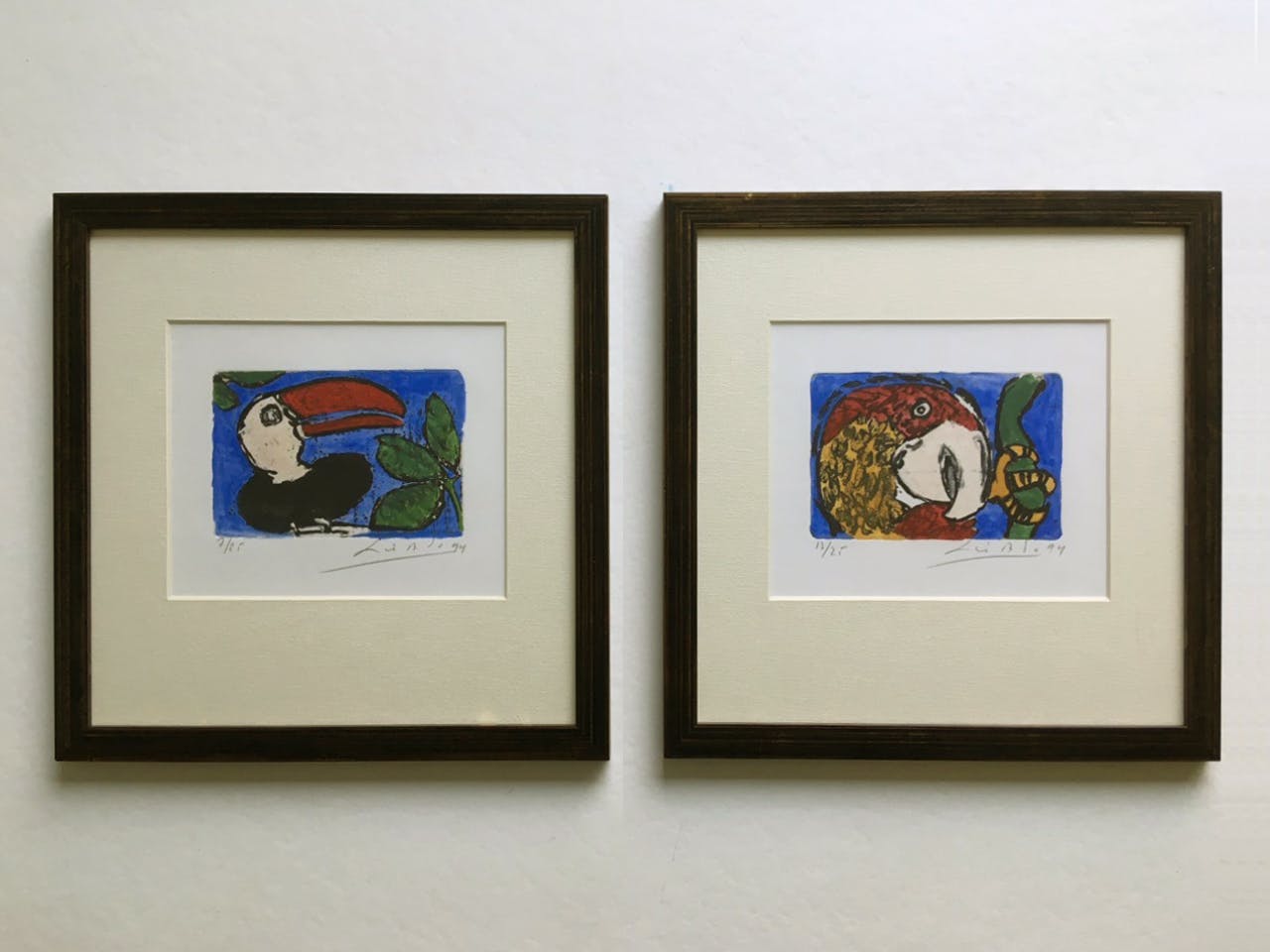 John Lie a Fo - set van 2 zeefdrukken, kleine oplage - zeldzaam verkocht voor € 65!