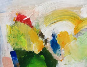 Ton van Kesteren - Gemengde techniek op papier, Abstracte compositie - Ingelijst kopen? Bied vanaf 35!