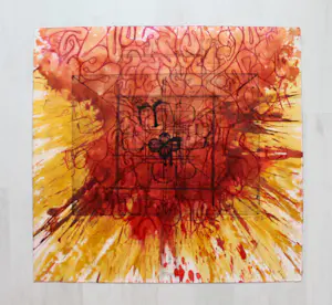 Hermann Nitsch - Schüttbild auf Radierung - UNIKAT - handsigniert - (46 x 44 cm) kopen? Bied vanaf 3999!