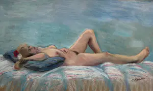 Niet of onleesbaar gesigneerd - C. Korsten - Liggend Naakt kopen? Bied vanaf 1!