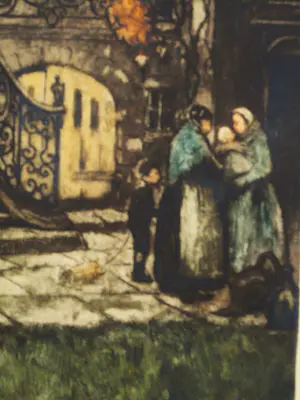 Alfred van Neste - Gekleurde Ets - Geveltje Mechelen kopen? Bied vanaf 70!