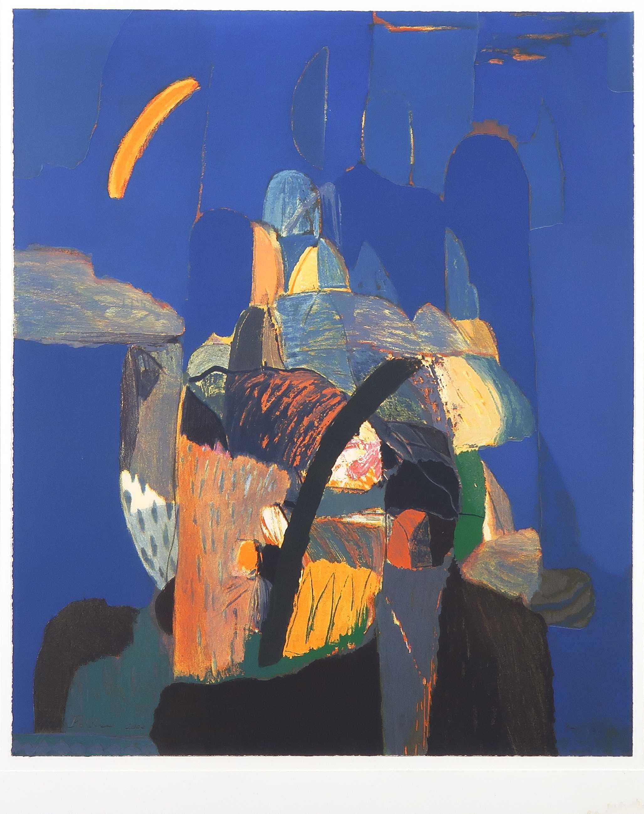 Ahmad Baldin - Zeefdruk, Nacht - Ingelijst kopen? Bied vanaf 1!