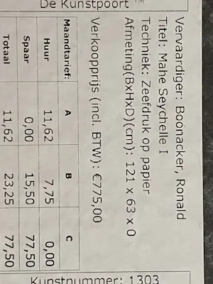 Ronald Boonacker - Mahe, Seychelles I kopen? Bied vanaf 115!