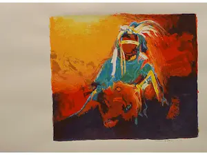 Gerard 't Hart - Zeefdruk, Indiaan. kopen? Bied vanaf 40!