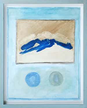 Jan Montyn - Abstracte compositie, - gemengde techniek (ingelijst) verkocht voor € 1!