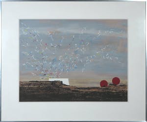 Henri Plaat - Gouache, Zonder titel - Ingelijst (Groot) kopen? Bied vanaf 100!