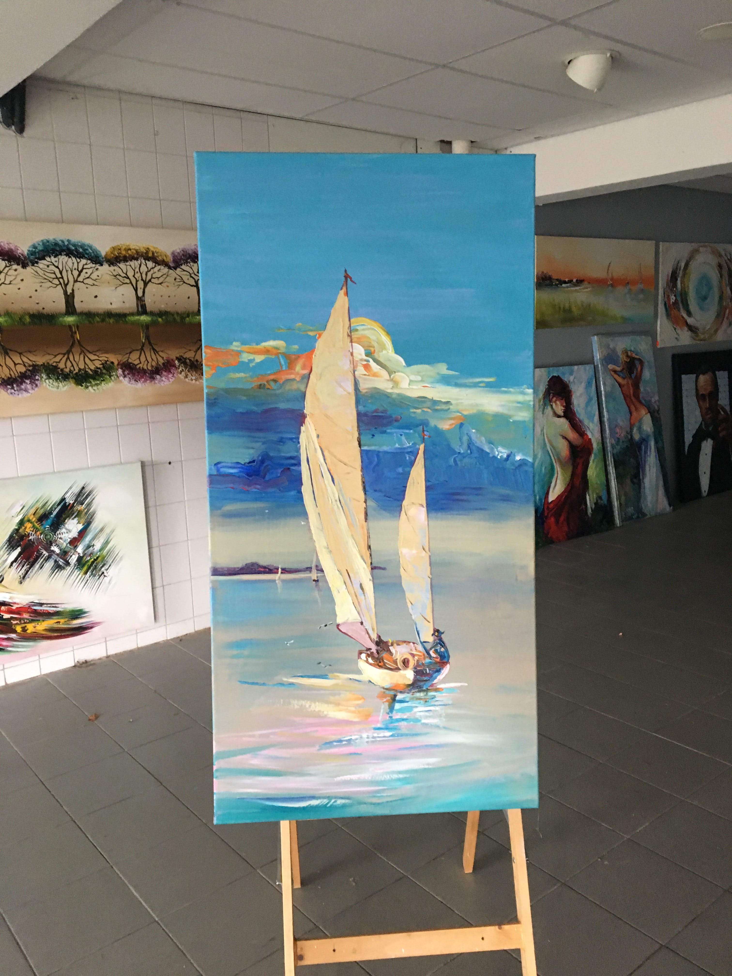 Niet of onleesbaar gesigneerd - Alex L.- Fantasie Sailing kopen? Bied vanaf 1!