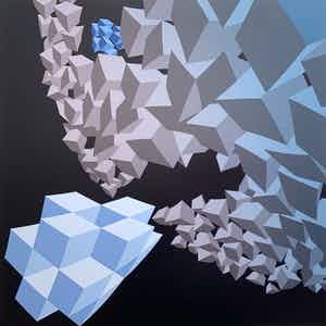 Hans Klaui - zeefdruk - 'Zonder titel' - 1989 verkocht voor € 50!