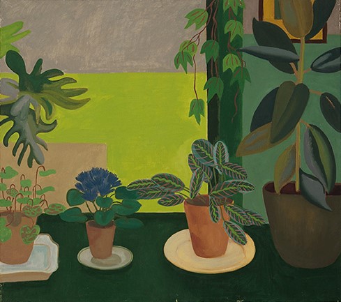 Karen Scheffers - Binnen-Buiten - 1975 - Acrylverf op doek - BKR Tilburg verkocht voor € 10!