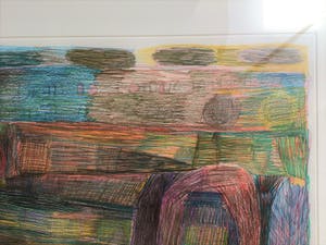 Niet of onleesbaar gesigneerd - Outsider - Originele tekening - kleurpotlood kopen? Bied vanaf 1!