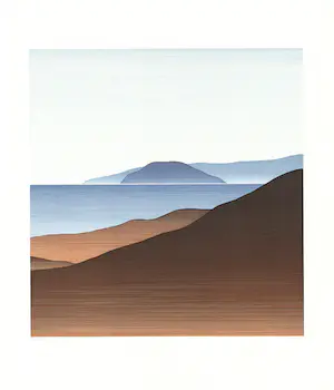 Claudia Keller - Twee handgesigneerde zeefdrukken: Landschappen (tweeluik!) - LAGE STARTPRIJS!! kopen? Bied vanaf 17!