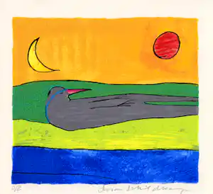 Susan Schildkamp - zeefdruk - zeldzaam - Vogels - 24244 verkauft für € 75!