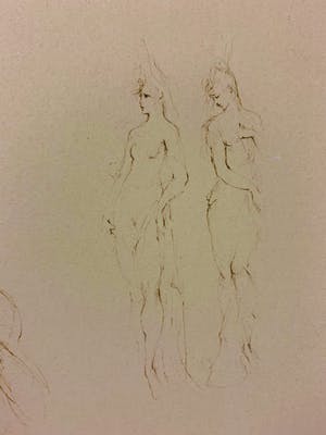 Leonor Fini - Croquis kopen? Bied vanaf 30!