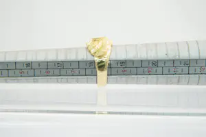 55- Fraai gedetailleerde 18 Krt geel gouden hart ring - gefaseerd afgewerkt kopen? Bied vanaf 240!