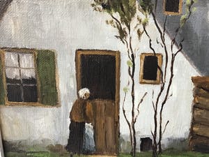 Niet of onleesbaar gesigneerd - Eenvoudig boerenerf. kopen? Bied vanaf 1!